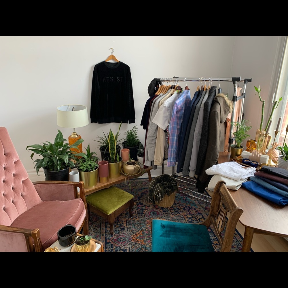 Velour cotton sweater
